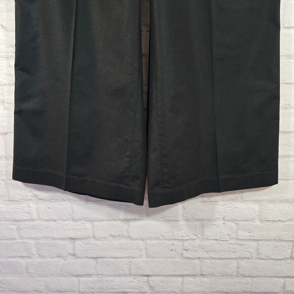 E LAFAYETTE 148 Rockefeller Ankle Crop Wide Leg Belt Pants Black Size 8 Designer - Picture 4 of 11